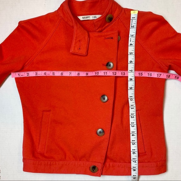 Old Navy Military Moto Jacket Peacoat Cardigan PXS - Picture 10 of 10